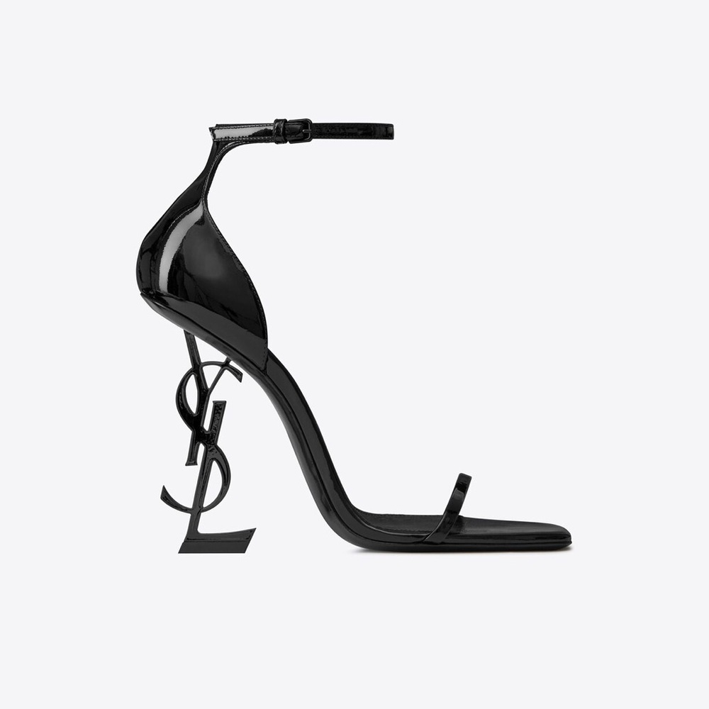 YSL OPYUM SANDALS IN PATENT LEATHER